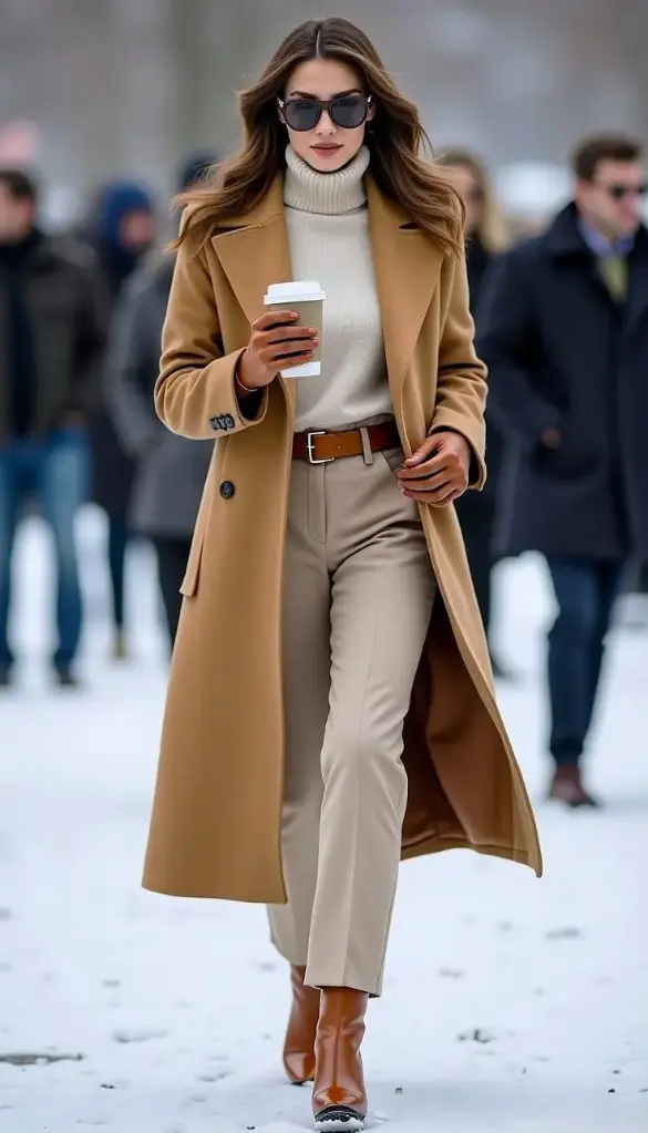 camel wool coat