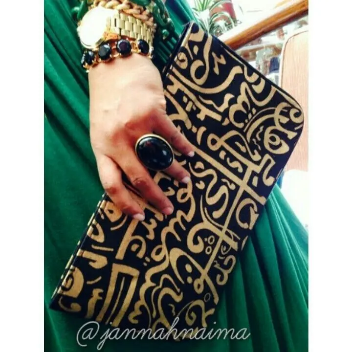 arabic clutch handbag