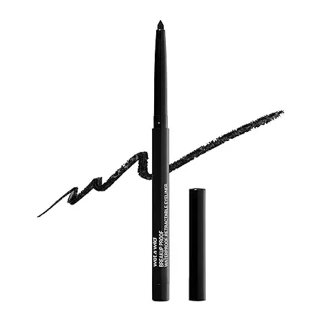 wet n wild Mega Last Breakup Proof Retractable Eyeliner - Waterproof 16-Hour Long-Lasting Wear, Cruelty-Free & Vegan - Blackest Black