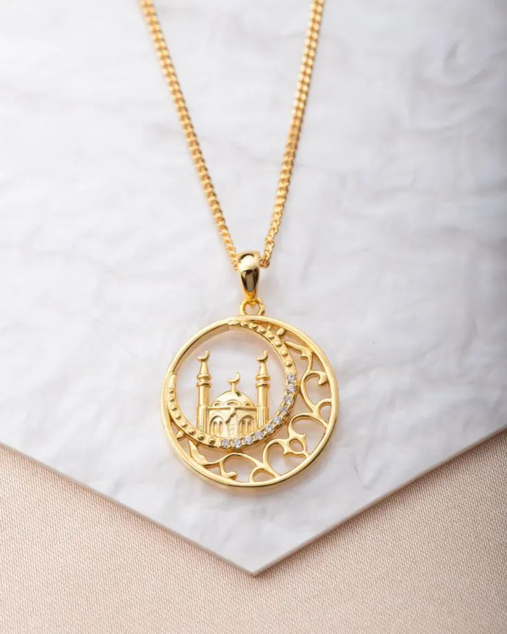 Mosque Necklace - 925 Sterling Silver