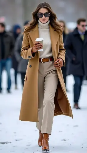 camel wool coat