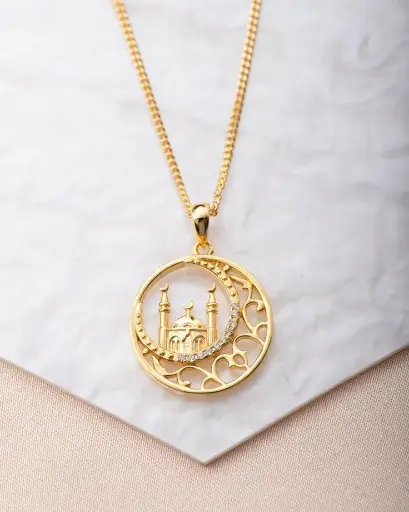 Mosque Necklace - 925 Sterling Silver